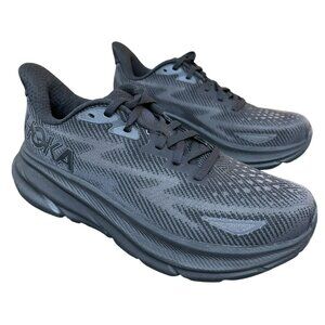 New Hoka Clifton Running Shoes Size 8 Black Breathable Athletic Sneaker Shoes